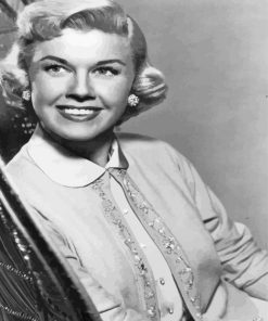 Black And White Doris Day Paint By Number