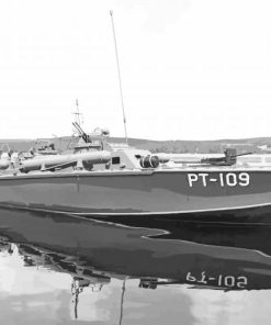 Black And White Patrol Torpedo Pt 109 Paint By Number