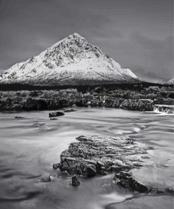 Black And White Buachaille Etive Mor Paint By Number