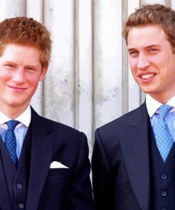 Classy Young Prince William And Harry Paint By Number