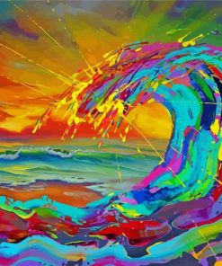 Colorful Wave Jim Warren Paint By Number