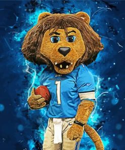 Detroit Lions Roary Mascot Paint By Number