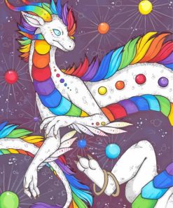 Fantasy Rainbow Dragon Paint By Number