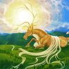 Fantasy Giant Gold Deer Paint By Number