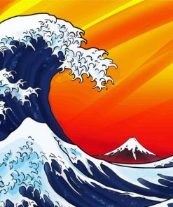 Japanese Wave Seascape Paint By Number