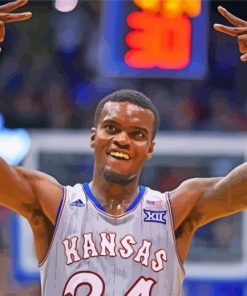 Kansas Jayhawks Basketballer Paint By Number