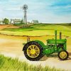 Old John Deere Tractor Paint By Number