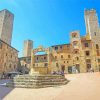 Piazza Della Cisterna San Gimignano Paint By Number