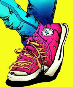 Pink Pop Art Converse Paint By Number