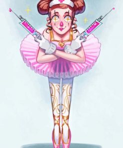 Scary Ballerina Jester Girl Paint By Number