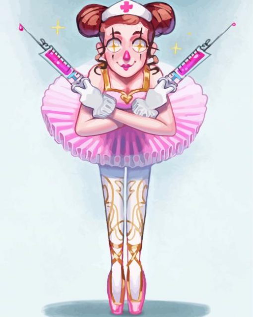 Scary Ballerina Jester Girl Paint By Number