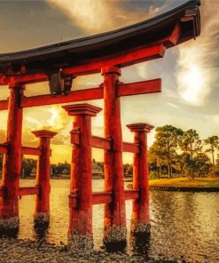 The Red Torii Gate Paint By Number