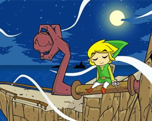 the wind waker game character art paint by numbers