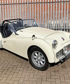 White Triumph TR3A Paint By Number