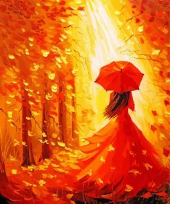 Woman In Autumn Paint By Number