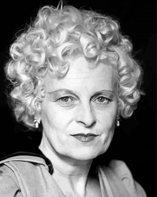 Black And White Fashion Designer Vivienne Westwood Paint By Number