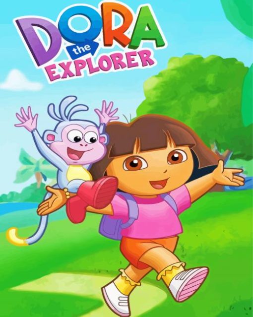 Dora The Explorer Poster Paint By Number