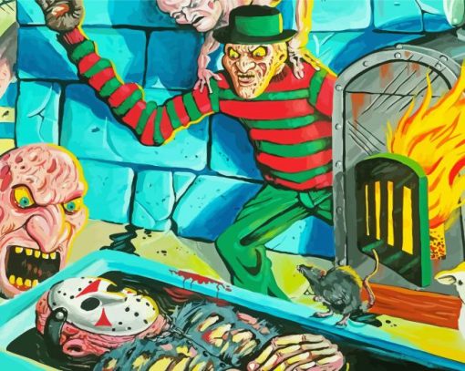 Freddy Vs Jason Art Paint By Number