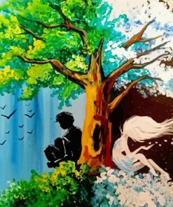 Tree Night And Day Couple Art Paint By Number