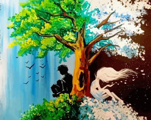 Tree Night And Day Couple Art Paint By Number