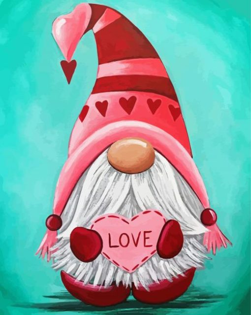 Cute Gnomes Valentine Paint By Number