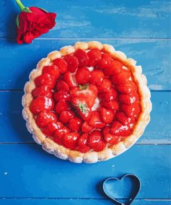 Delicious Strawberry Pie Paint By Number