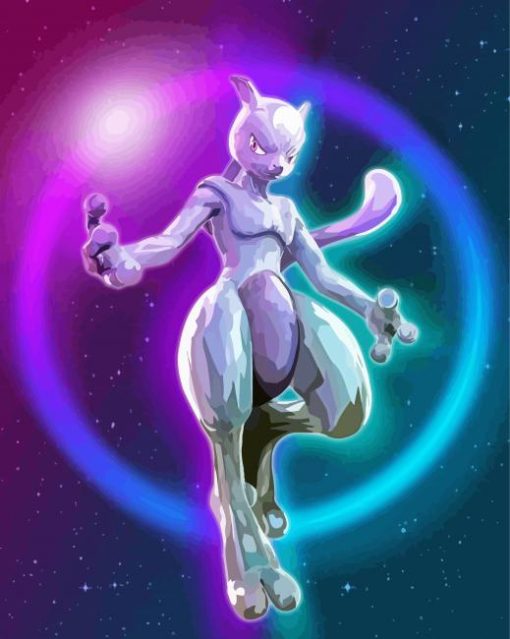 Mewtwo Species Art Paint By Number