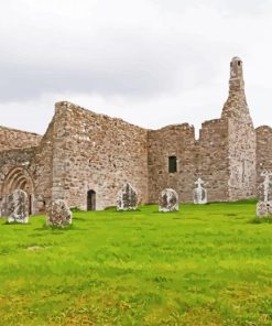 Old Buidings Clonmacnoise Paint By Number