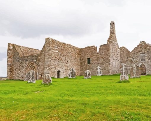 Old Buidings Clonmacnoise Paint By Number