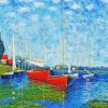 Red Boats Claude Monet Paint By Number