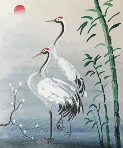 Red Crowned Cranes Paint By Number