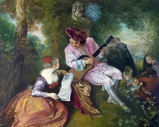 Scale Of Love Jean Antoine Watteau Paint By Number