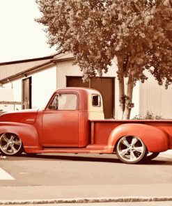 Vintage Classic Chevy Truck Paint By Number